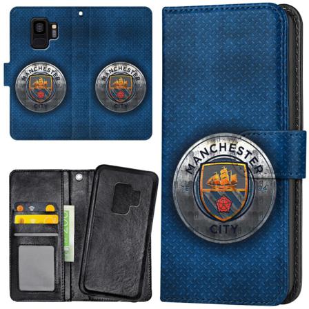 Samsung Galaxy S9 - Plånboksfodral/Skal Manchester City multifärg