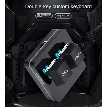 Anpassat Mini-tangentbord Kopiera Klistra in 2 Tangenter Rgb Macro Osu Tangentbord Programmerbart Mekaniskt Tangentbord För Ga