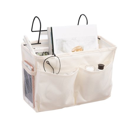 Sovsal Säng Hängande Korg Sängbord Förvaring Ram Canvas Hängande Korg