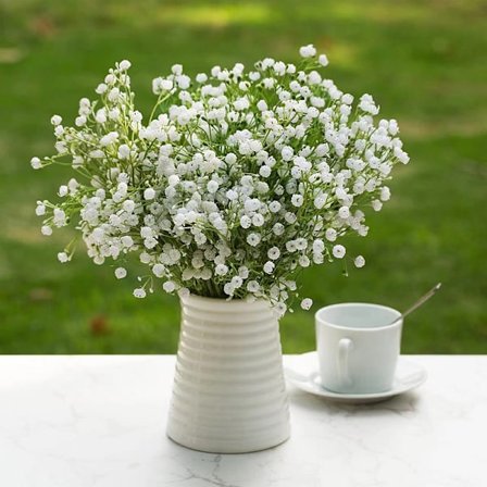 15 tum vit Gypsophila konstgjorda blomma bröllop DIY bukett B