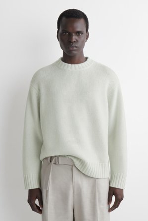 COS Herren Grobstrickpullover Aus Kaschmir - Grün