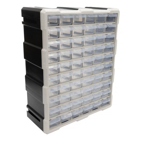 PELA 543434 Assorteringsskab 60 skuffer, Garageindretning & opbevaring