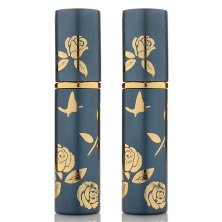 2st påfyllningsbar parfymflaska kosmetiska behållare BLÅ 2ST