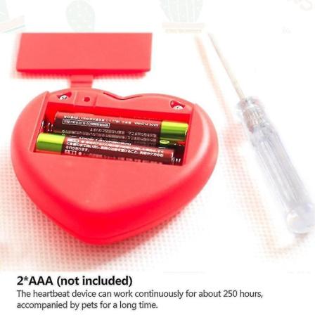 Valpeleke med hjerteslag, valpeangst hundeleke myk plysj sovende kompis valpehjerte leke Heart