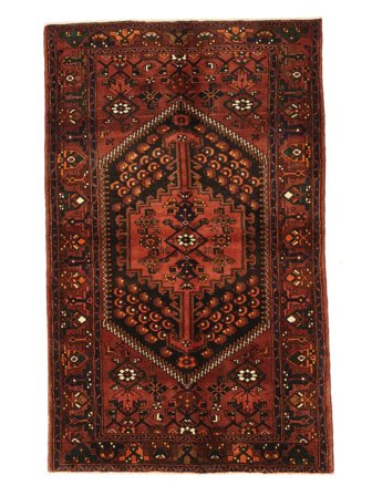 Tapis Zanjan 145X229 Noir/Rouge Foncé (Laine, Perse)