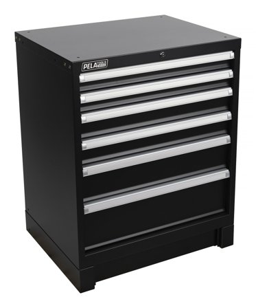 PELA 537741 Skuffeelement til værkstedsinteriør, 6 skuffer, Garageindretning & opbevaring