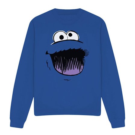 Sesame Street Unisex Vuxen Kakmonstret Skiss Ansikte Tröja