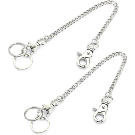 Nyckelring, 2-pack kraftig ficknyckelring med hummerlås och 2 nyckelringar för nycklar och plånböcker