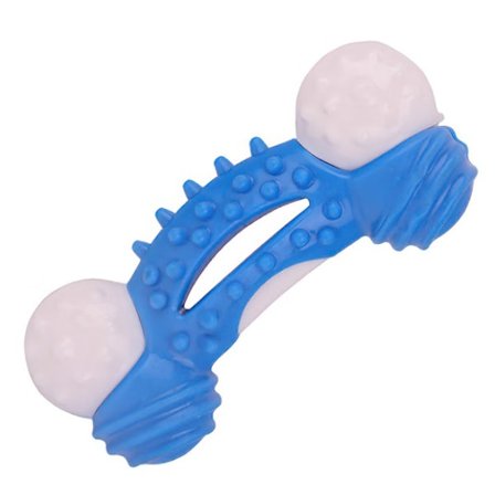 Blå kjæledyrleker bittbestandige tenner Tpr tygger piggete ring hundeleke