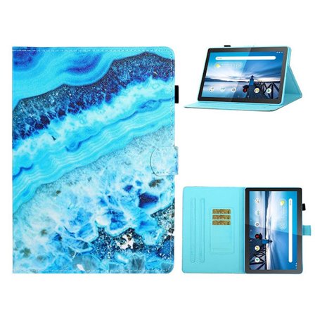 Lenovo Tab M10 / M10 FHD Plus Cool Mønster Læder Etui - Sea Water