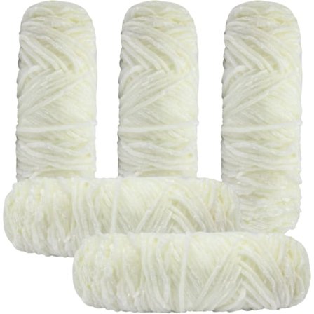 Stickgarn för Stickning och Virkning 5 x 95g, Chenille Garn, för Garnprojekt