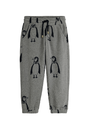 Mini Rodini Penguin Fleecebyxa Ytterplagg Unisex Grå 92/98
