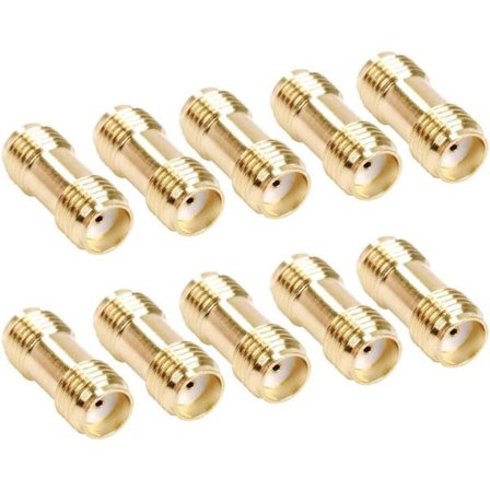 SMA-naaras - SMA-naaras RF-koaksiaaliliitin Kultapinnoitettu sovitin Wi-Fi-antennien toistimille Radiosignaalin jatkokaapeli (10 kpl)