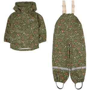 Kuling San Marino Recycled Rain Set Acorn 122/128 cm - Clothing sets - 122/128 cm - Green