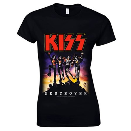 Kiss - Destroyer Album Girlie T-Shirt T-Shirt, Kvinnor