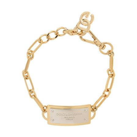 Dolce & Gabbana Br bracelet with logo , Geel , Heren , Maat: ONE Size Armbanden