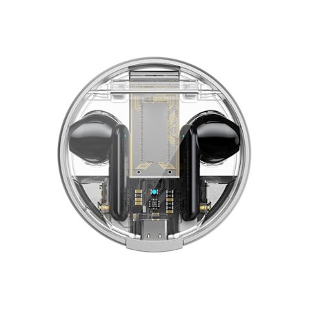 Svarta hörlurar utan Bluetooth