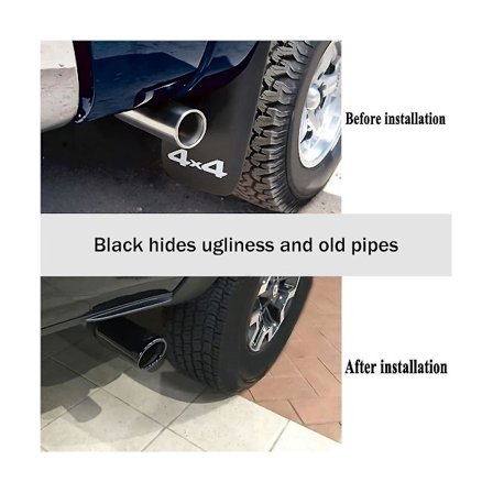 Pt932-35180-02 Musta Metalli Kromi Pakoputken Suutin Sopii Vuoden 2005-2023 Autojen Tarvikkeille