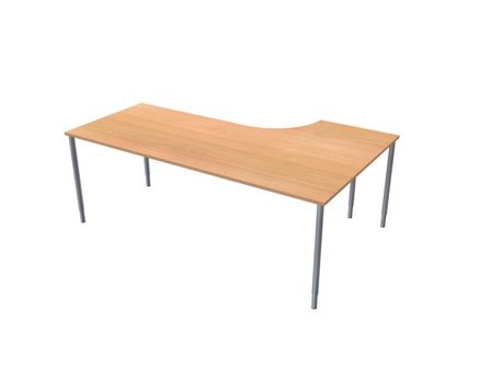 LANAB DESIGN Skrivbord frist V 2x1,2x0,8x0,6m bokl/grå - Lyreco - Kontorsmöbler och inredning - Bord och hurtsar - Skrivbord - Fasta