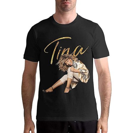 Kortärmad, toppar Tina Turner herrskjorta bomull grafiskt print kortärmad t-shirt