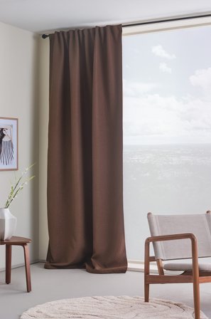 Jotex - Blendingsgardin - 1 Lengde Kastanjebrun - NOCTIS - Kjøp Multifunksjonsgardiner hos Jotex