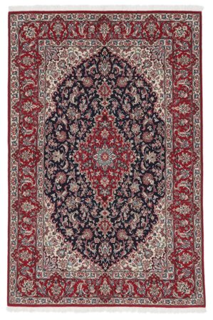 Qum Kork/Silk Rug 162X237 Dark Red/Brown Wool, Persia