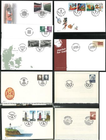 Danmark 1973-2008 - Samling af FDC'er i 7 bind