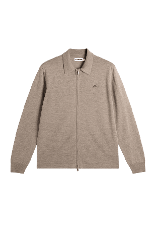 J.Lindeberg Kaleb Merino Cardigan Tröjor Herr Brun XL