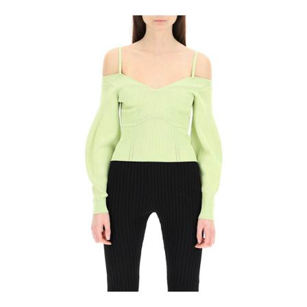 Self Portrait Long Sleeve Tops Grøn, Dame