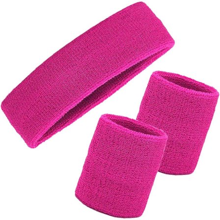 Håndleddsbånd Hodebånd Håndleddsbånd Svettebånd Sett 3 Stykker Menn Kvinner Svettebånd Absorberende for Treningssport Tennis Løping Trening Basketball