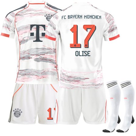 2025-2026 Bayern München Mindetrøje Børn Voksen Fodboldtrøje Nr.17 OLISE-FA-