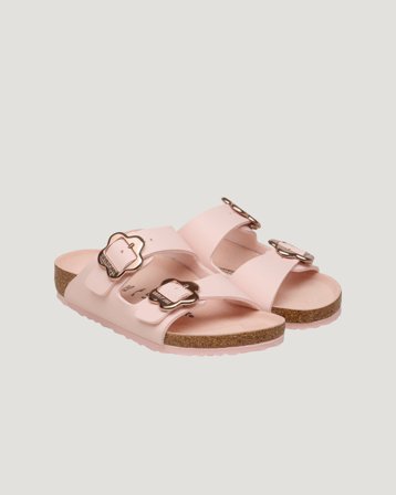 Birkenstock Arizona Kids Flower Buck Rosa Sandaler Pige - Kids Brand Store