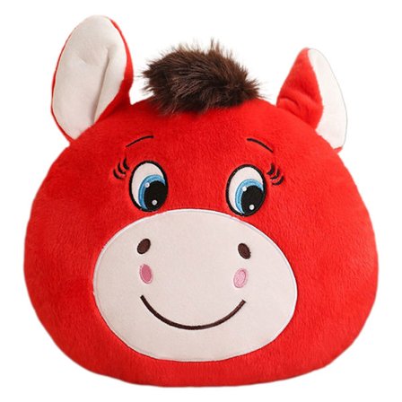 3D Hestepude Grædende Hest Plys Pude Blød Fyldt Pony Pude Til Sofa Soveværelse Julegave