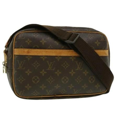 Louis Vuitton Vintage, Brown Canvas Louis Vuitton Reporter Bruin, Dames, Maat:ONE Size
