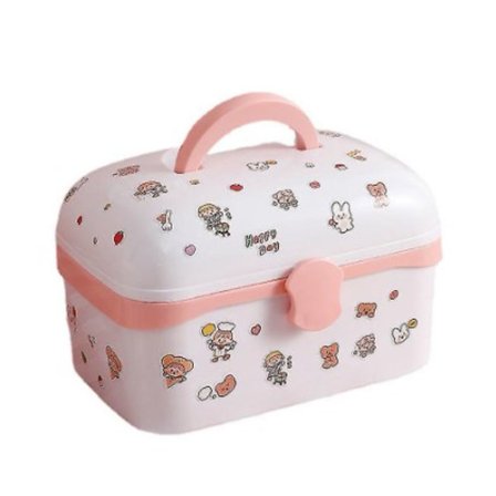 Oppbevaringsboks for barnas hårtilbehør kompatibel med hårnålring, hårbånd og strikk