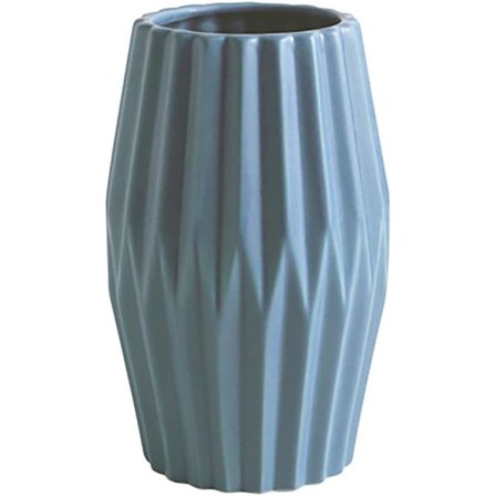 Vase dekorasjon korall, stue dekorasjon keramisk blomst (blå, 8,8 * 14,2 CM)