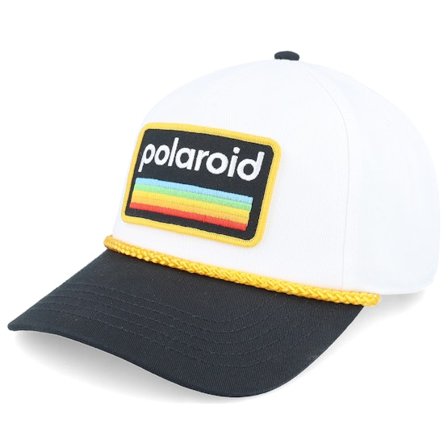 American Needle - White adjustable Czapka Z Daszkiem - Polaroid Roscoe White/Black A-Frame Adjustable @ Hatstore