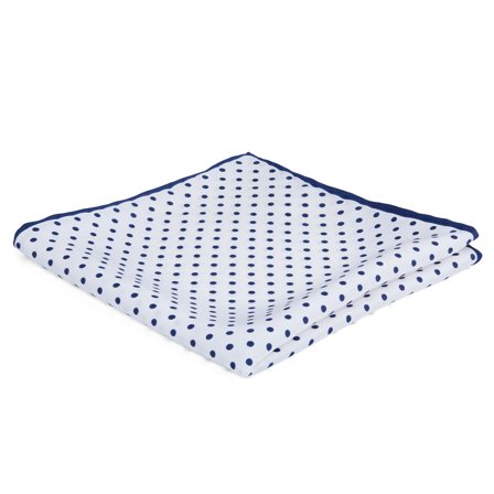 Blue & White Dotted Pocket Square for Men - Patterned Pocket Squares