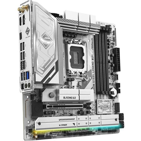 ASRock B860M Steel Legend WiFi Hovedkort LGA 1851, micro ATX, B860, DDR5, 1x PCIe 5.0, 4x M.2