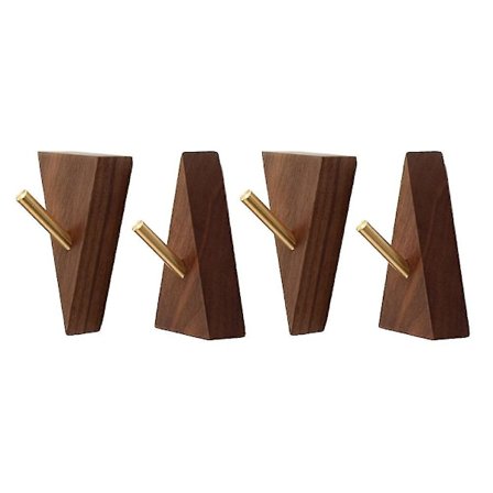 Nordisk japansk kreativ valnöt bok massivträ koppar klädhängare