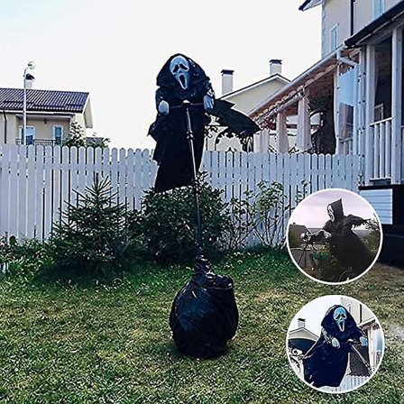 2023-halloween Ghostface Scream Scarecrow Puutarhakoriste Ripustus Pelottava Luova Piha Taide Ripustus Pelottava Scream Ghost Halloween Deco
