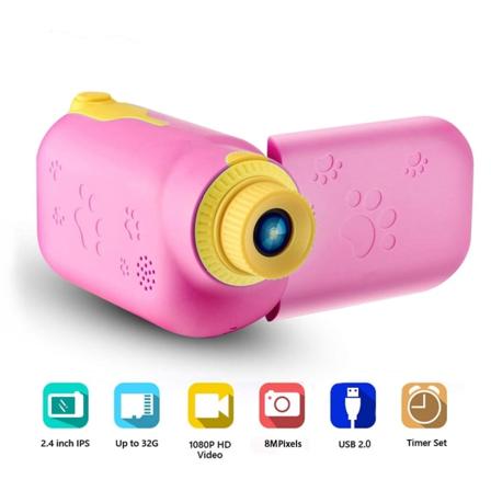 Lasten digitaalinen kamera, ladattava lelukamera, 2,2 tuuman LCD-näyttö