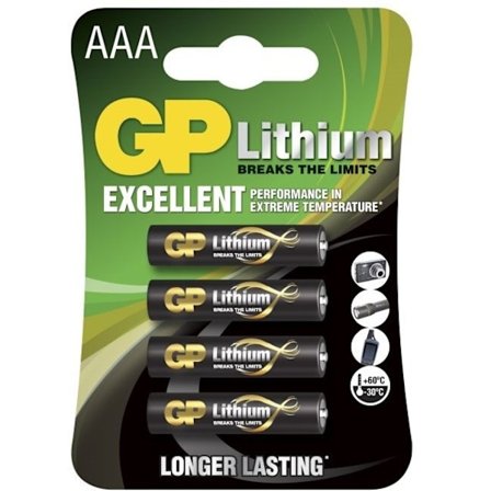 GP AAA Litium batteri 1.5V, 24LF-2U4, 4-pack