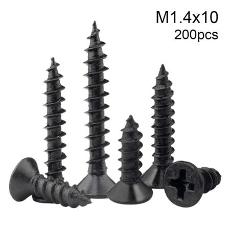 200 kpl/pakkaus itsekierteittävät ruuvit litteäpäiset ruuvit 200 kpl M1.4X10 200pcs M1.4x10