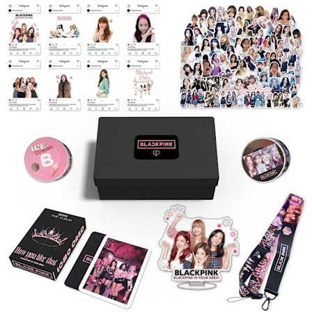 161 stk Black Pink Born Pink Album Gaveeske Sett Blink Fans Gave Merchandise Fotoark Birthdays Festdekorasjoner Kpop Lanyard Klistremerker