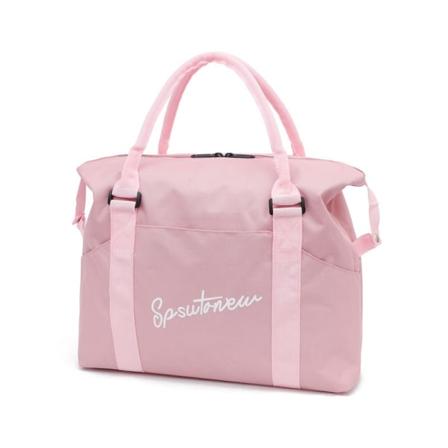 Bærbar bagasjeveske Kortreist ryggsekk Reisereise for å bli levert Gymbag Pink letters Small