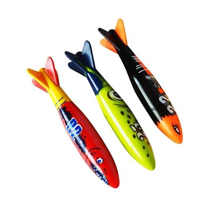 Pool Diving Torpedo Leksaksset Undervattens Haj Torpeder, Bläckfisk Dyk Leksaker, Roliga Sommar Pool Leksaker för Pojkar & Flickor