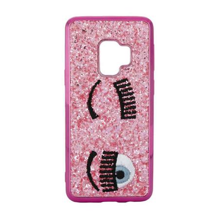 Chiara Ferragni Collection, glitter wink Samsung S9 case Roze, Dames, Maat:ONE Size