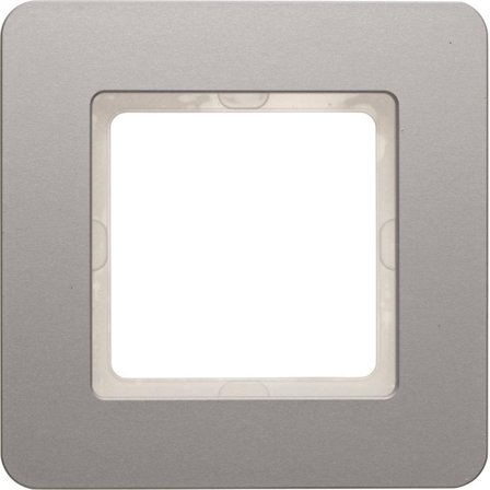 Hager 10116074 Dekkramme for Berker Q.7, aluminium 1 rom, Strømbrytere & vegguttak