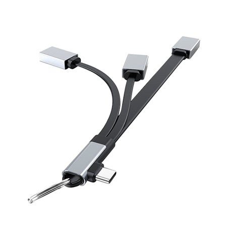 USB-C-hub 3-i-1 med stöd för tangentbord/mus/USB-minne OTG Typ-C till USB 2.0/3.0 Typ-C-delare för bärbar dator